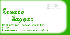 renato magyar business card